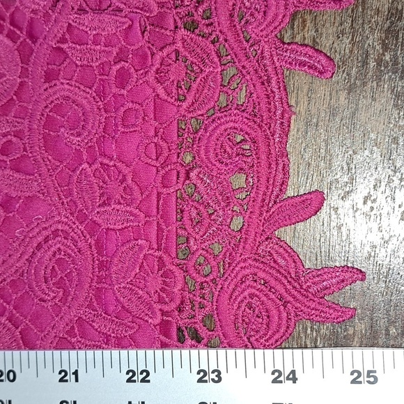 Philosophy Fuchsia Lace Top Size XL - Picture 7 of 7